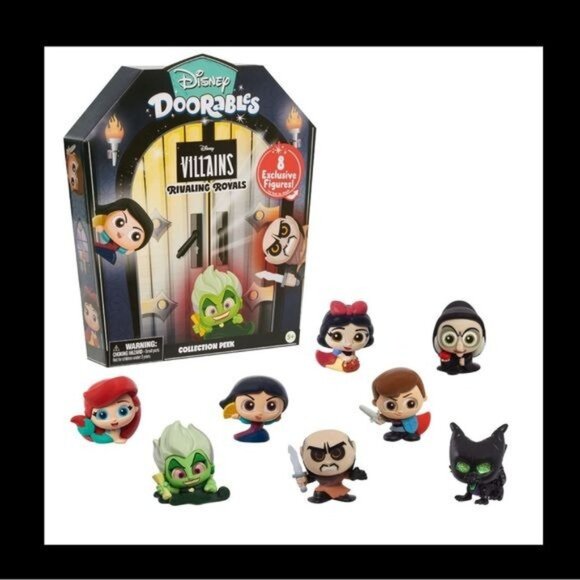 Disney ~Doorables ~Villains Rivaling Royals Collection Peek 8 Figures - Picture 1 of 6